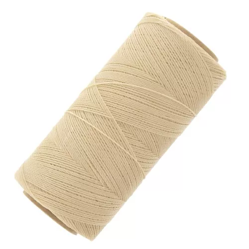 Linhasita waxed thread spool for micro macramé 0.5 mm - Sand (924) x335m