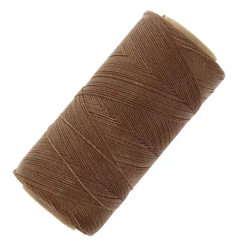 Linhasita waxed thread spool for micro macramé 0.5 mm - Wood (21) x335m