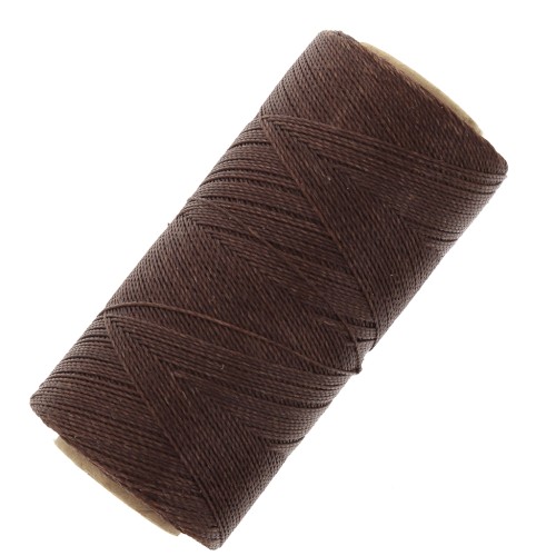 Linhasita waxed thread spool for micro macramé 0.5 mm - Pecan (649) x335m