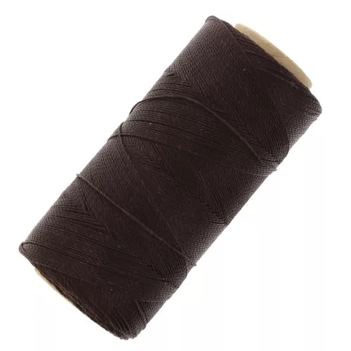 Linhasita waxed thread spool for micro macramé 0.5 mm - Ebony (555) x335m