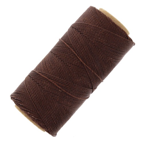 Linhasita waxed thread spool for micro macramé 1 mm - Mahogany (515) x168m