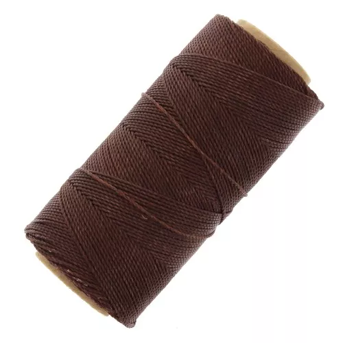 Linhasita waxed thread spool for micro macramé 1 mm - Mahogany (515) x168m