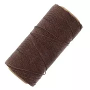Linhasita waxed thread spool for micro macramé 1 mm - Pecan (649) x168m