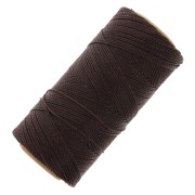 Linhasita waxed thread spool for micro macramé 1 mm - Ebony (555) x168m|raw }}