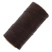 Linhasita waxed thread spool for micro macramé 1 mm - Ebony (555) x168m