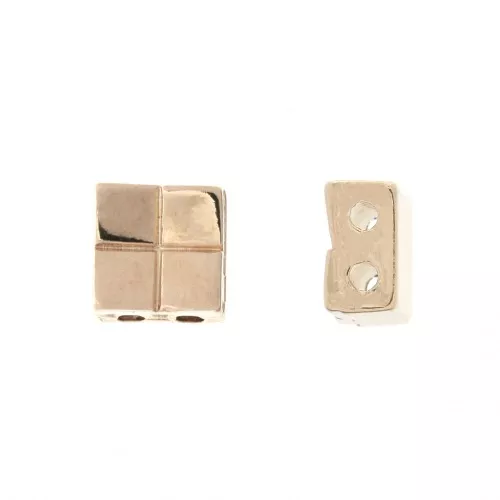 5x5x2.7mm Voutakos Cymbal Bead Substitute - Metal bead for Tila - Rose Gold x1