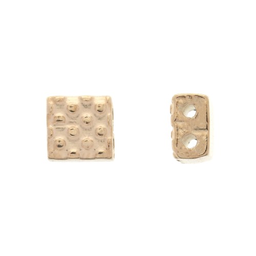 5x5x3 mm Parasporos Cymbal Bead Substitute - Metal bead for Tila - Rose Gold x1