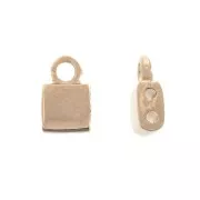 7.5x5 mm Piperi Cymbal Bead Endings - For Tila Beads - Rose Gold x1