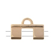 15x10 mm Piperi II Cymbal Bead Endings - For Tila Beads - Rose Gold x1|raw }}