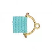 12mm Skaloti II Cymbal - For Miyuki 11/0 delica weaving - Rose Gold x1