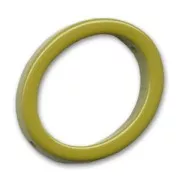 Hollow olive 34x28mm Olivine x1