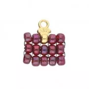 4x7mm Pilos Cymbal Bead Endings - For Miyuki seed bead 8/0 - Rose Gold x1