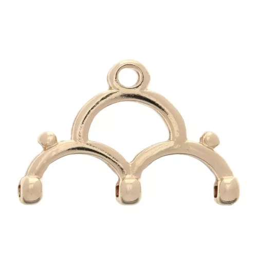 19mm Lakos III Cymbal - For Miyuki 8/0 seed beads weaving - Rose Gold x1