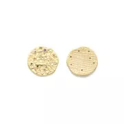15mm Brass zodiac Charm with zirconium oxide - Sagittarian - Gold Tone x1