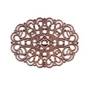 Filigree finding 4,7x3,4 cm Old Copper tone x1|raw }}