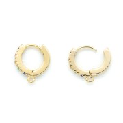11,5mm Leverback earring with zirconium oxide - Gold Tone - Multicoloredx2|raw }}