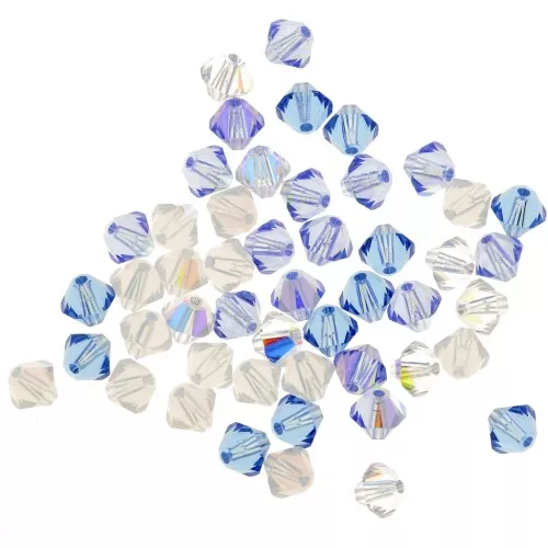 Mix of PureCrystal 5328 Crystal Bicones 4mm Winter x50