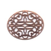 Filigree finding 4x3,2 cm Old Copper tone x1|raw }}