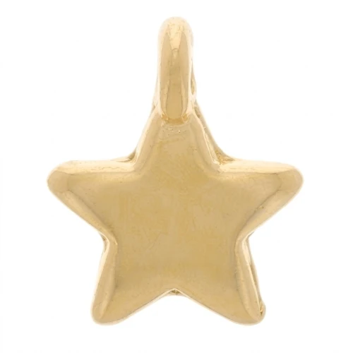10x8mm Star charm - Gold Tone x1