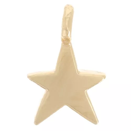 8x5mm Mini star charm - Fine gold plated x1