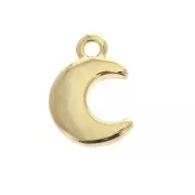 7.5x5mm Mini half-moon charm - Gold Tone x1