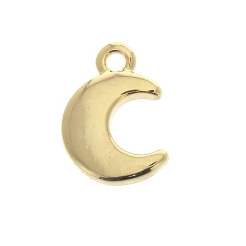 7.5x5mm Mini half-moon charm - Gold Tone x1