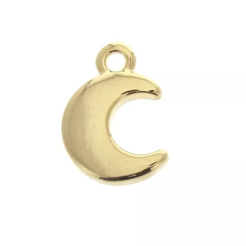 7.5x5mm Mini half-moon charm - Gold Tone x1