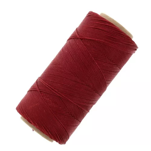 Linhasita waxed thread spool for micro macramé 0.75 mm - Dark Red (44) x228m