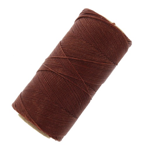 Linhasita waxed thread spool for micro macramé 0.75 mm - Old Copper (25) x228m