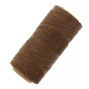Linhasita waxed thread spool for micro macramé 0.75 mm - Caramel Brown (362) x228m