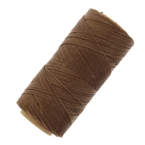 Linhasita waxed thread spool for micro macramé 0.75 mm - Caramel Brown (362) x228m