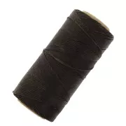 Linhasita waxed thread spool for micro macramé 0.75 mm - Dark Brown (205) x228m