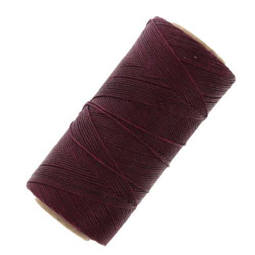 Linhasita waxed thread spool for micro macramé 0.75 mm - Currant (632) x228m