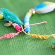 Linhasita waxed thread spool for micro macramé 0.75 mm - Currant (632) x228m