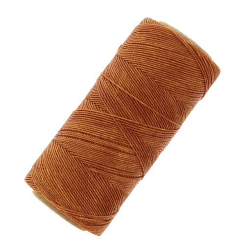 Linhasita waxed thread spool for micro macramé 0.75 mm - Caramel (203) x228m