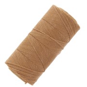 Linhasita waxed thread spool for micro macramé 0.75 mm - Cinnamon (Palha) x228m|raw }}