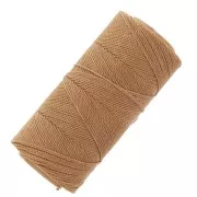 Linhasita waxed thread spool for micro macramé 0.75 mm - Cinnamon (Palha) x228m