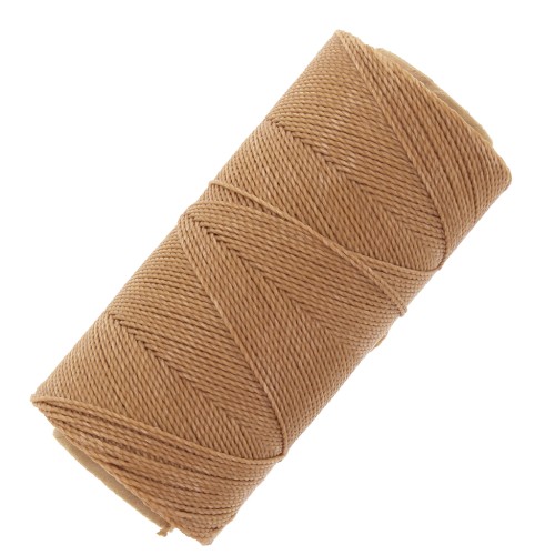 Linhasita waxed thread spool for micro macramé 0.75 mm - Cinnamon (Palha) x228m