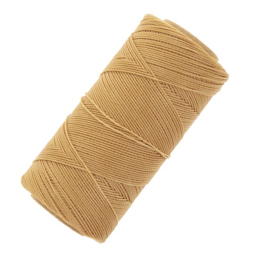 Linhasita waxed thread spool for micro macramé 0.75 mm - Straw (18) x228m