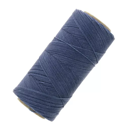 Linhasita waxed thread spool for micro macramé 0.75 mm - Denim (1037) x228m