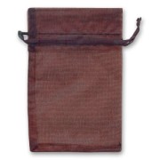 Mini Organza pouches 100x145mm Chocolate x20