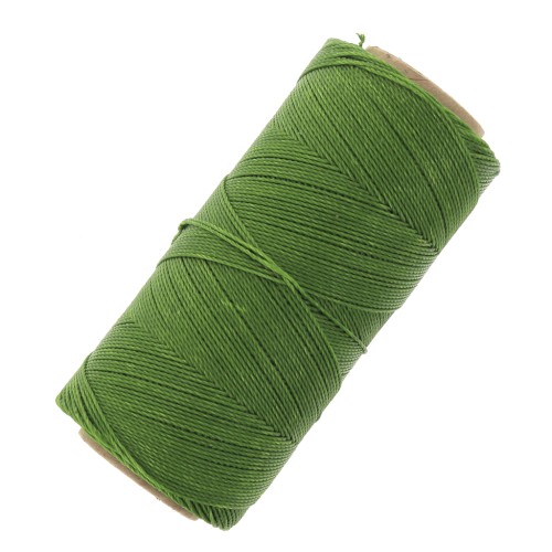 Linhasita waxed thread spool for micro macramé 0.75 mm - Grass Green (352) x228m