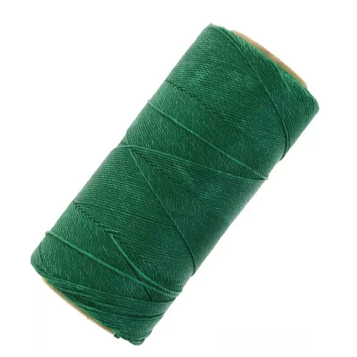 Linhasita waxed thread spool for micro macramé 0.75 mm - Dark Green (87) x228m