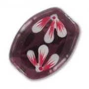 Flat Olive 22x18mm Amethyst x1