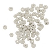 5.3x2.5mm Ceramic Heishi beads - White mat x30|raw }}