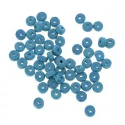 5.3x2.5mm Ceramic Heishi beads - Azure Blue mat x30