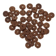 6.5x2.3mm Ceramic Heishi beads - Brown mat x30