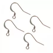 Earwires 17mm Copper tone x4