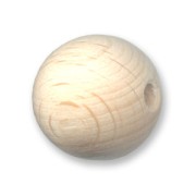 Natural wooden round bead 20 mm x1|raw }}