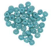 6.5x2.3mm Ceramic Heishi beads - Turquoise Blue mat x30|raw }}
